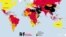 Mapa del estado de la libertad de prensa en el mundo emitido por Reporteros sin Fronteras en su informe 2021