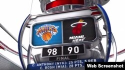 Anthony y los Knicks detienen la mala racha ante los Heat.