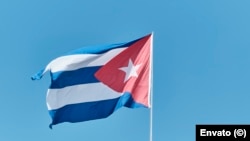 Una bandera cubana.