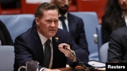El embajador de Estados Unidos ante la ONU, Mike Waltz, interviene en una reunión del Consejo de Seguridad de las Naciones Unidas el 23 de septiembre de 2026. REUTERS/Shannon Stapleton