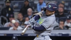 Víctor Mesa Jr. disparó el jonrón que decretó la eliminación de los Yankees por los Rays de Tampa Bay.