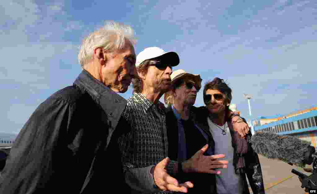 The Rolling Stones aterrizan en La Habana