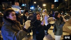 Manifestantes en Argentina