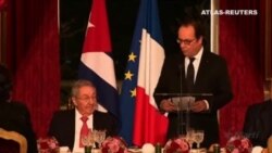 Cena de gala en París en honor de Raúl Castro