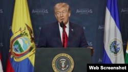 El presidente Donald Trump en Doral el 7 de marzo de 2026.