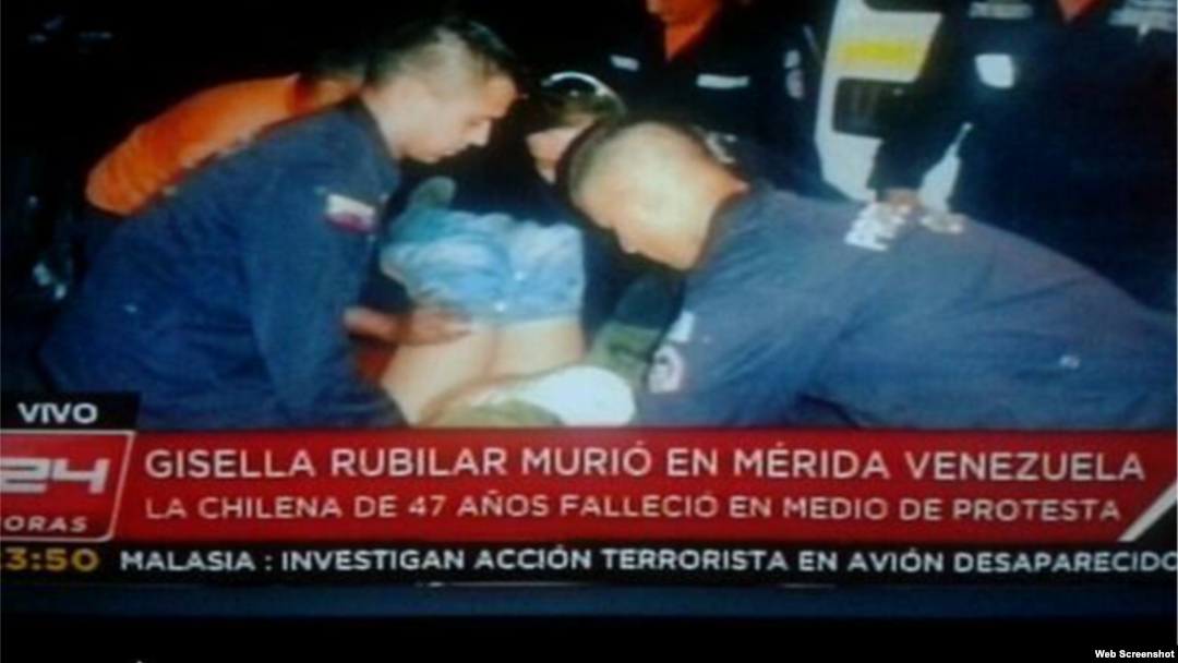 Asisten a chilena baleada ayer en Venezuela