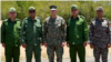 Comandante del Comando Sur, general Francis L. Donovan, con el general Roberto Legrá Sotolongo y otros altos mandos militares cubanos