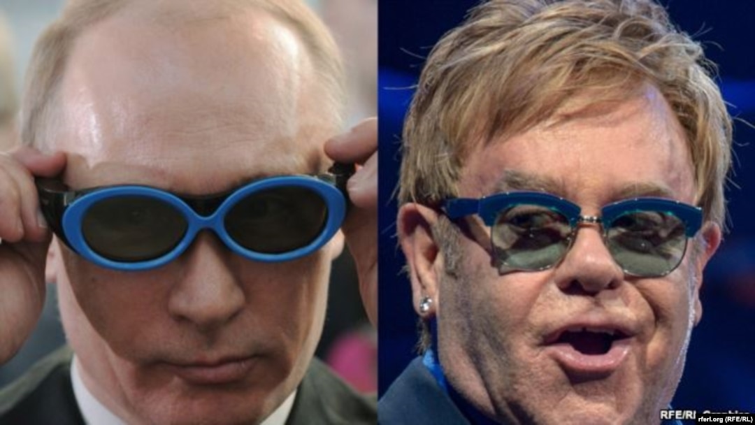 Vladimir Putin y Elton John