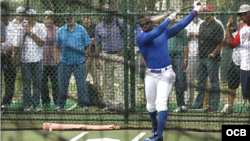 El ex jardinero central de Ciego de Ávila, Rusney Castillo.