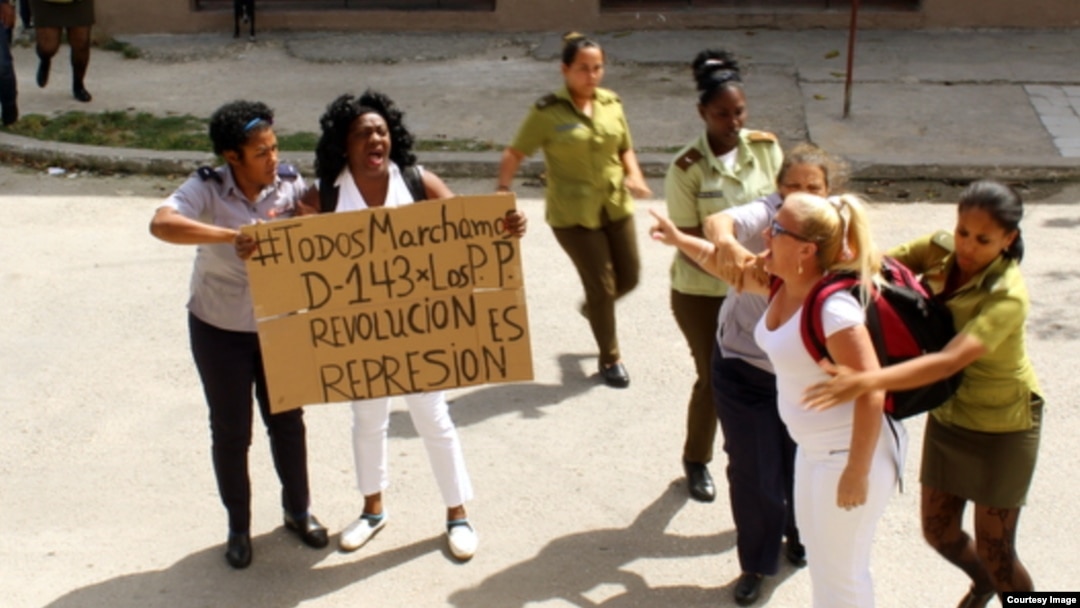 Berta Soler y María Cristina Labrada fueron apresadas.