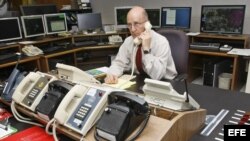 Fotografía de archivo del Centro Nacional de Huracanes de Estados Unidos, en Miami. 