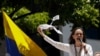 La líder de la oposición en Venezuela María Corina Machado en la marcha del 28 de agosto, a un mes de las elecciones presidenciales.