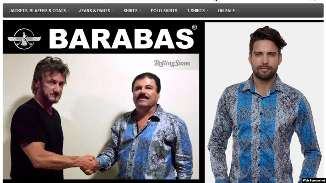 Barabas anuncia su camisa con la imagen de "El Chapo". 