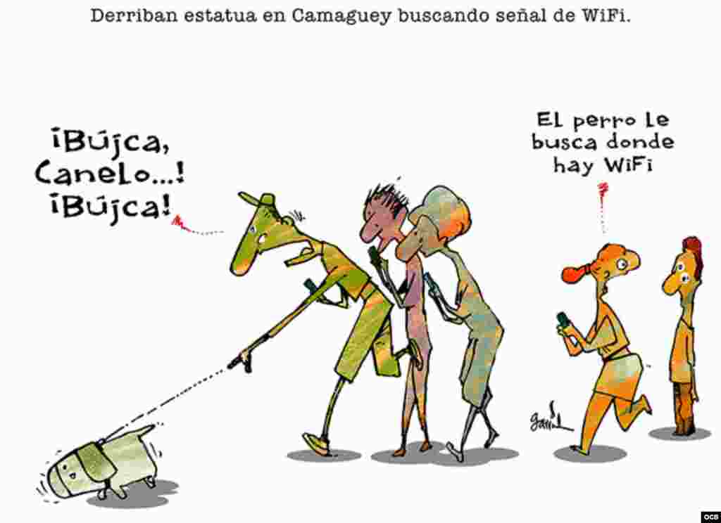 Garrincha's cartoon about WiFi