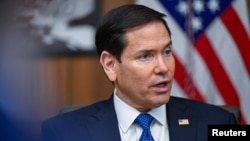 El secretario de Estado de EEUU, Marco Rubio, durante una reunión del gabinete en Camp David, en Thurmont, Maryland, el viernes pasado. 