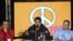 Nicolás Maduro, durante la presentacion del Plan de Pacificación acompañado por el vicepresidente, Jorge Arreaza (i), y el presidente de la Asamblea Nacional, Diosdado Cabello 