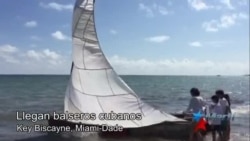 Balseros cubanos llegan a Key Biscayne
