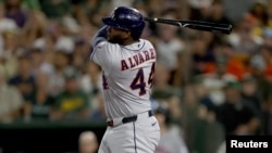 Yordán Alvarez fue, por mucho, el cubano más destacado en la temporada regular.