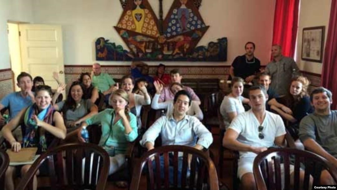Estudiantes de la Universidad de Virginia en Cuba. 