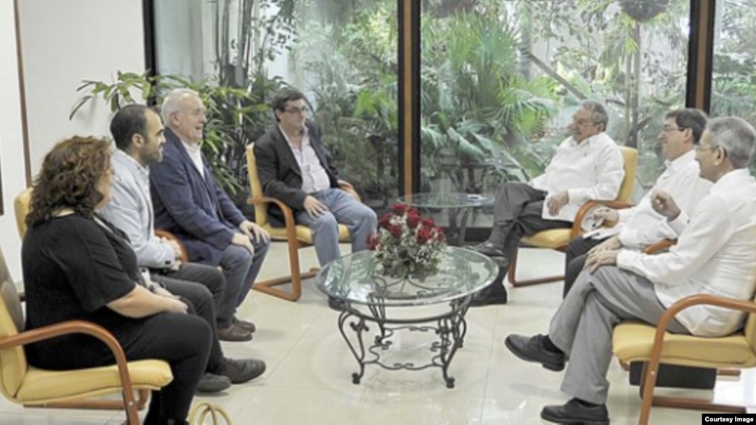 Encuentro con Raúl Castro de los comunistas españoles.
