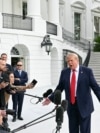 El presidente Donald Trump habla a los periodistas en el Jardín Sur de la Casa Blanca en Washington D. C., el 26 de septiembre de 2026.  Alex WROBLEWSKI / AFP