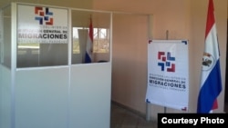 Punto de control de inmigración en Paraguay