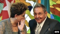 Raúl Castro y Dilma Rousseff.