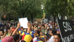 Protesta de exiliados en Nueva York