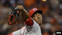 El lanzador Aroldis Chapman de los Rojos de Cincinnati. Foto de archivo.