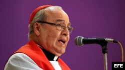l cardenal cubano Jaime Ortega oficia el Sermón de las Siete Palabras, en la Catedral de La Habana por Viernes Santo.