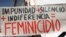 Una activista sostiene un cartel contra el feminicidio en una marcha por el D[ia Internacional de la Mujer, en la ciudad de México. (Archivo/REUTERS/Luisa Gonzalez)
