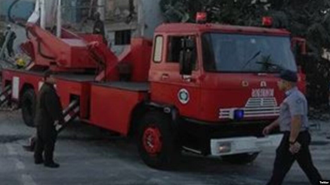Coche de bomberos en Cuba. Foto Archivo
