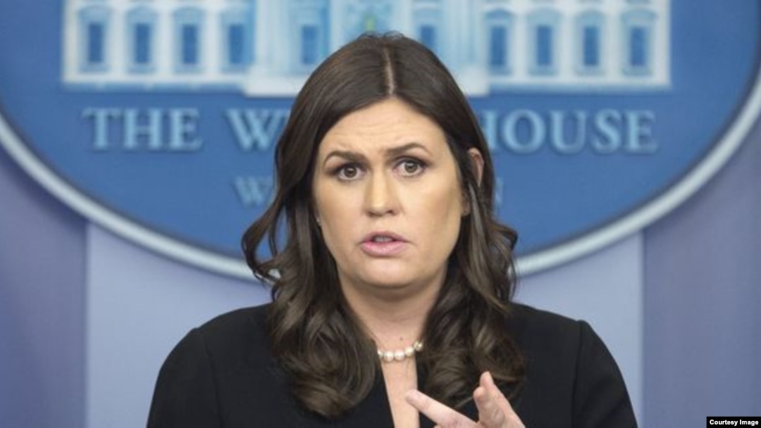 Sarah Sanders, portavoz de la Casa Blanca