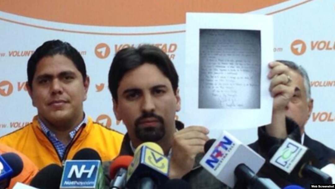 Freddy Guevara (c), coordinador político de Voluntad Popular.