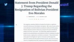 Régimen de Venezuela responsabiliza a Estados Unidos por la renuncia de Evo Morales