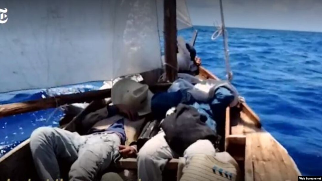 Rumbo a la Florida.(Captura de video-NYT)