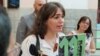La activista Amelia Calzadilla en las actividades en conmemoración del 11J, en Madrid, España. 