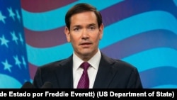 El secretario Marco Rubio y el primer ministro israelí, Benjamin Netanyahu, en conferencia de prensa en Jerusalén, Israel, el 15 de septiembre de 2025. 