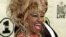 Celia Cruz el 10 de abril de 2001, en Radio City Music Hall en New York.  AFP PHOTO/Stan HONDA