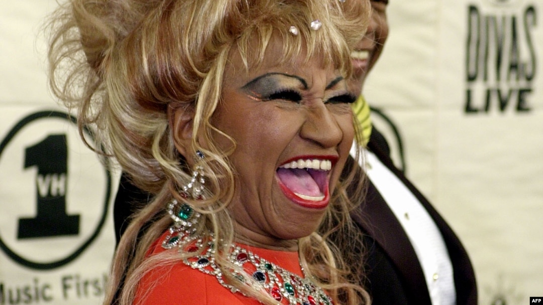 La cantante cubana Celia Cruz.