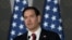 El secretario de Estado, Marco Rubio, habla con los periodistas tras una reunión ministerial en Nueva Delhi, India, el martes 26 de mayo de 2026.