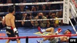 Márquez noqueó a Pacquiao en el MGM Grand Garden Arena de Las Vegas, Nevada.