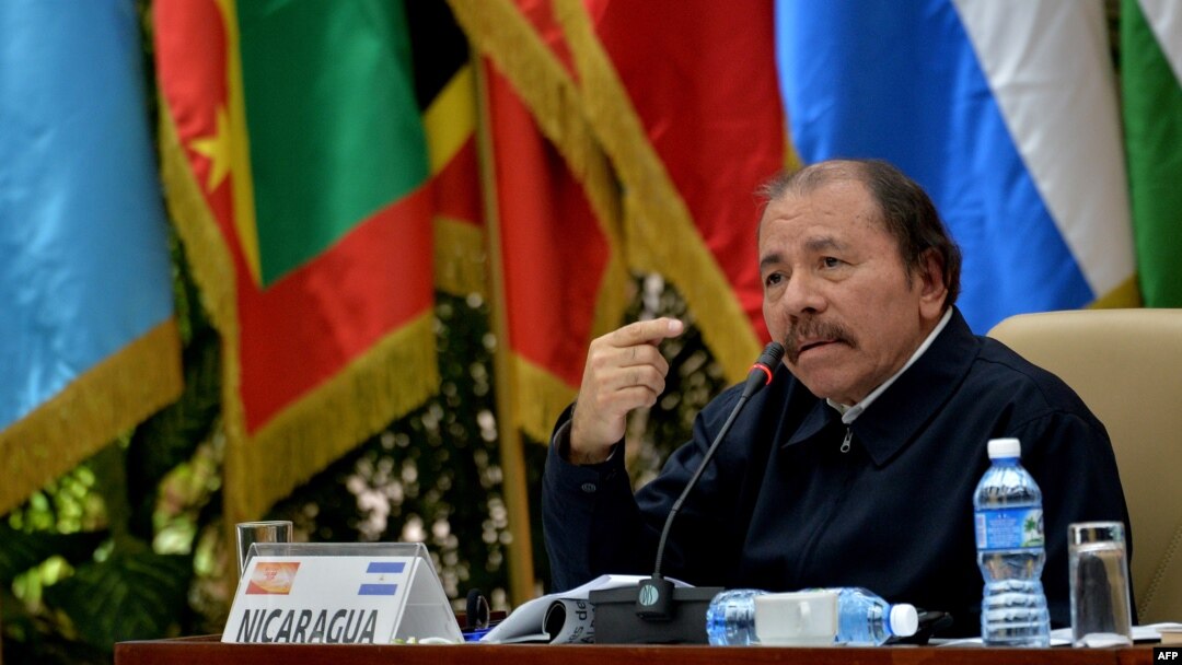 Daniel Ortega en la cumbre del ALBA en La Habana el 14 de diciembre de 2018.