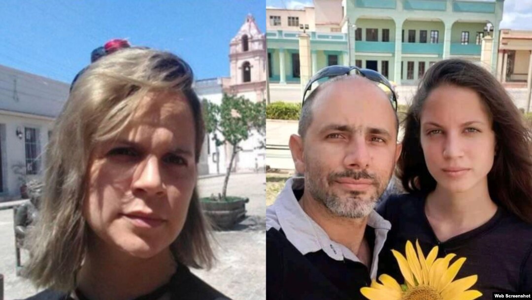 Los comunicadores de La Hora de Cuba, de izquierda a derecha, Iris Mariño, Henry Constantín Ferreiro y Neife Rigau.