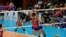 Juego de Puerto Rico contra Cuba en la ronda del Grand Prix de Voleibol