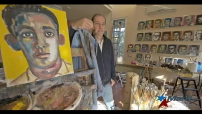 Artista cubano pinta el rostro de todos los fusilados por el castrismo