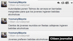 Reporta Cuba resena en twitter noche de sabado @yosmanymayeta.