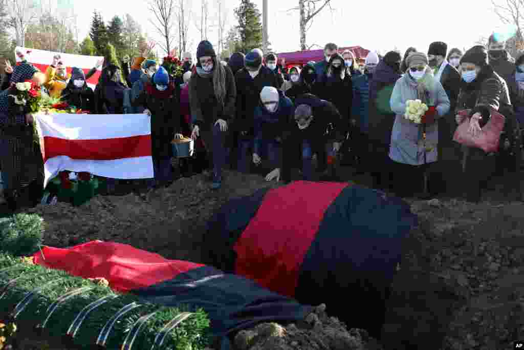 Protestas en Minsk, Bielorrusia.