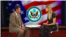 Jorge Jáuregui, director de Noticias de Radio Televisión Martí (izquierda) y Carrie Filipetti, subsecretaria de Estado adjunta para Cuba y Venezuela (derecha).