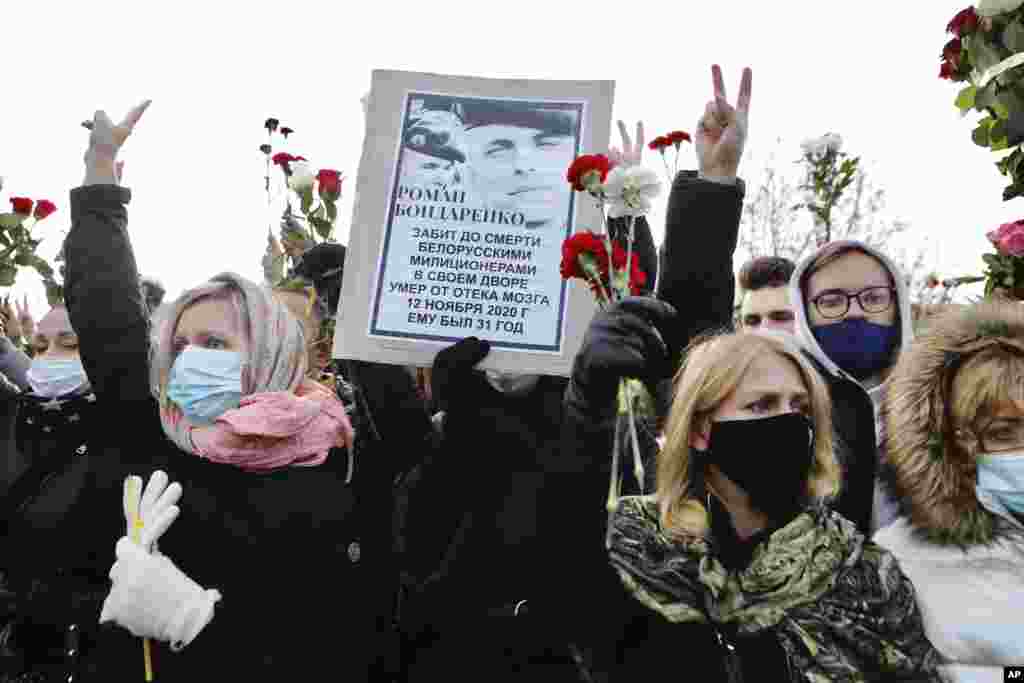Protestas en Minsk, Bielorrusia.